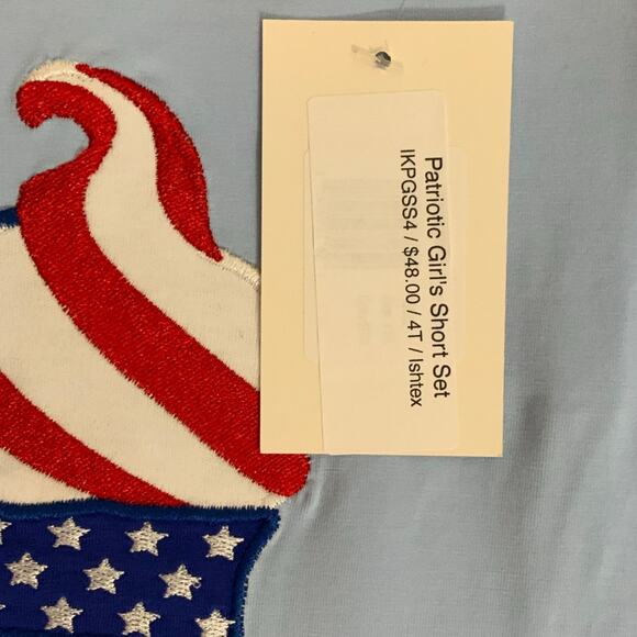 Ishtex Patriotic 2pc set size 4/4T 4th of July - Picture 3 of 4